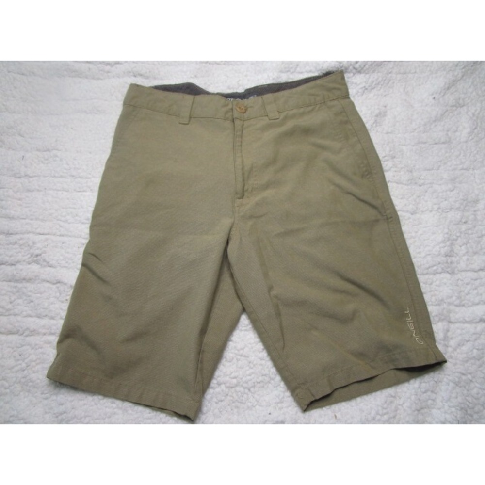 O'Neill Shorts Mens Khaki Casual Flat Front Beach Outdoors Workwear 10.5" Inseam